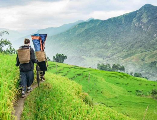 Spaziergang durch die Dörfer in Sapa